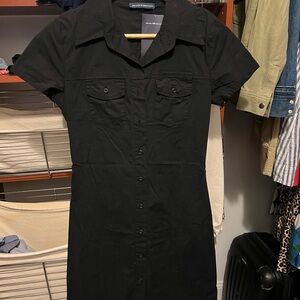 Black Button-Up Dress brandy Melville